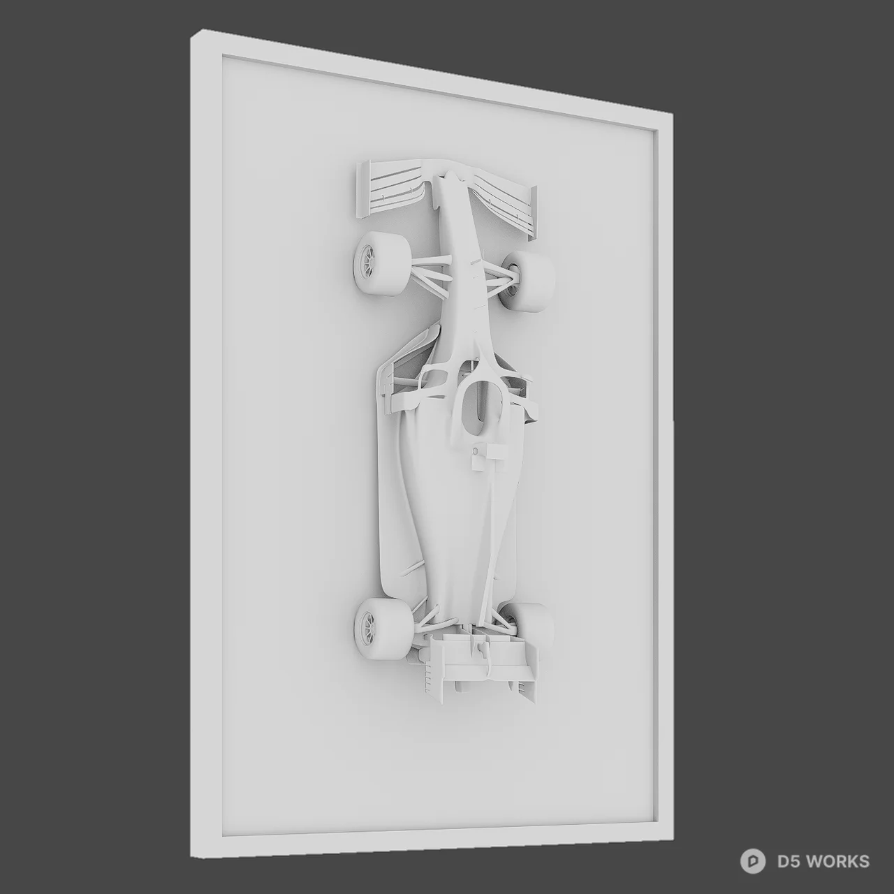 Racing Car Photo Frame Decoration Model 3d model thumbnail 3