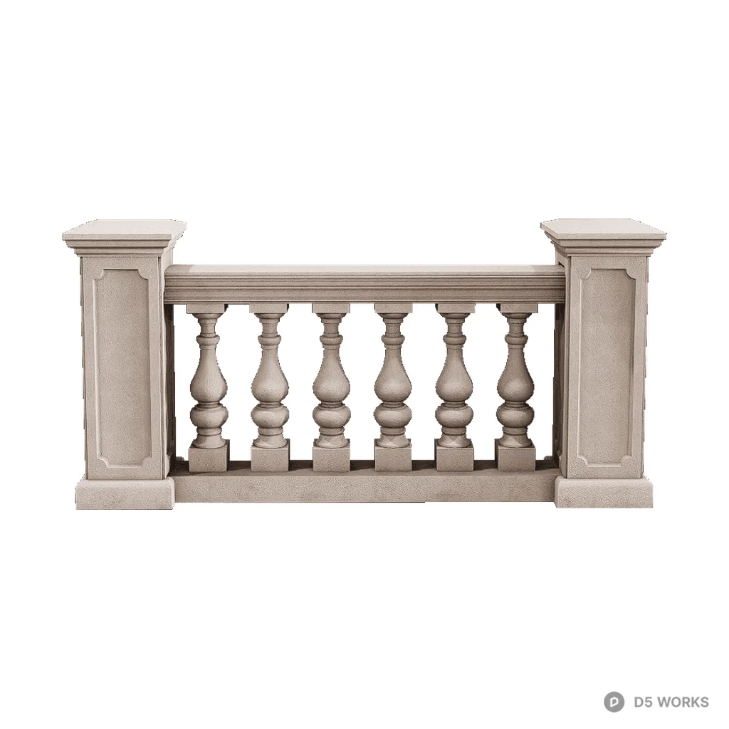 European style railing 03 3D Model .d5a