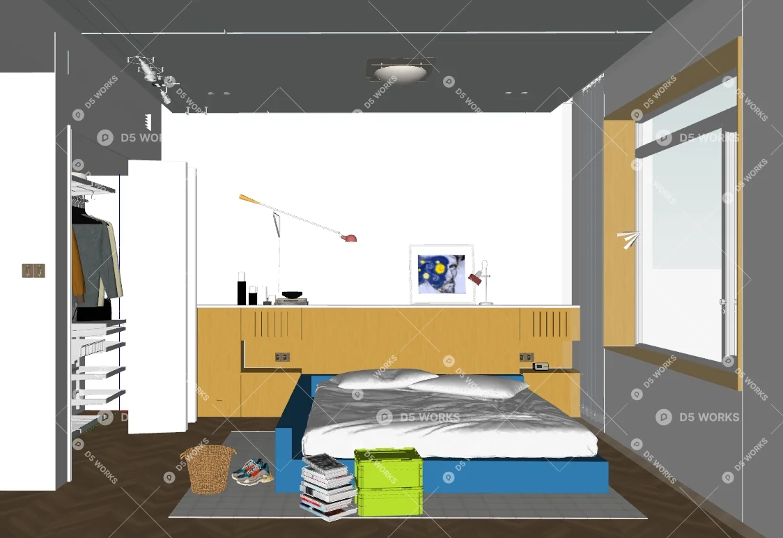 Home Bedroom 3d model thumbnail 2