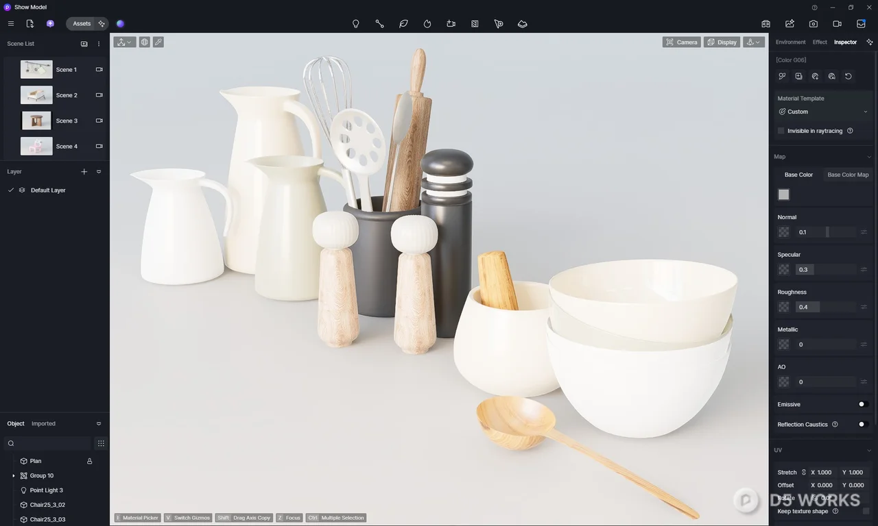 Minimalist Kitchenware Set 3d model thumbnail 2