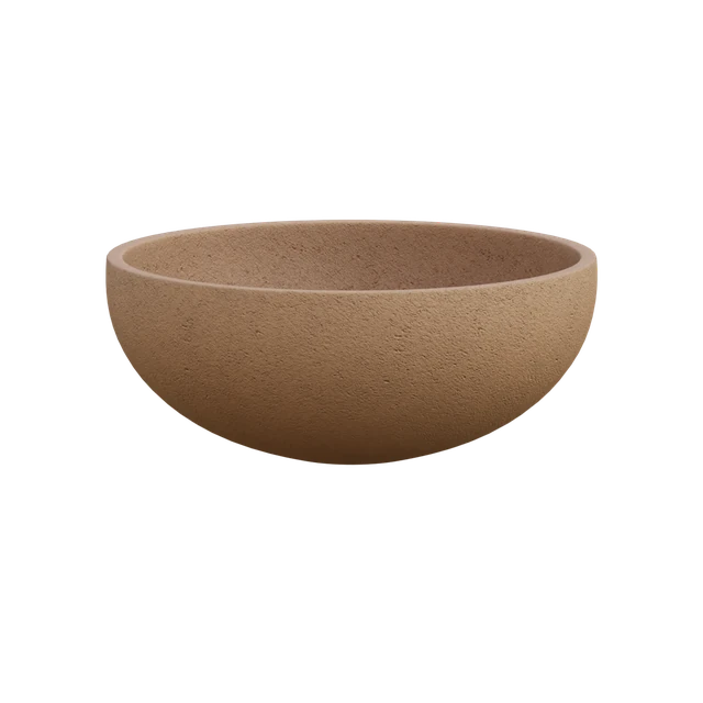 Minimalist Round Concrete Bowl Planter 3d model