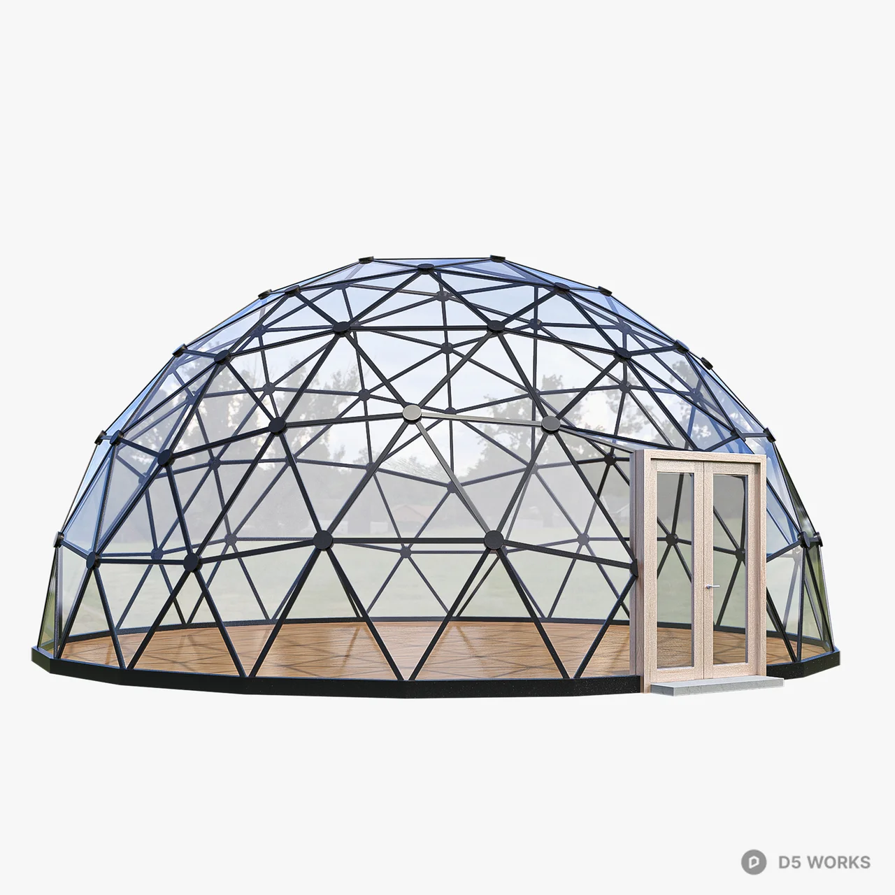 Geodesic Dome Greenhouse 3d model - Image 1