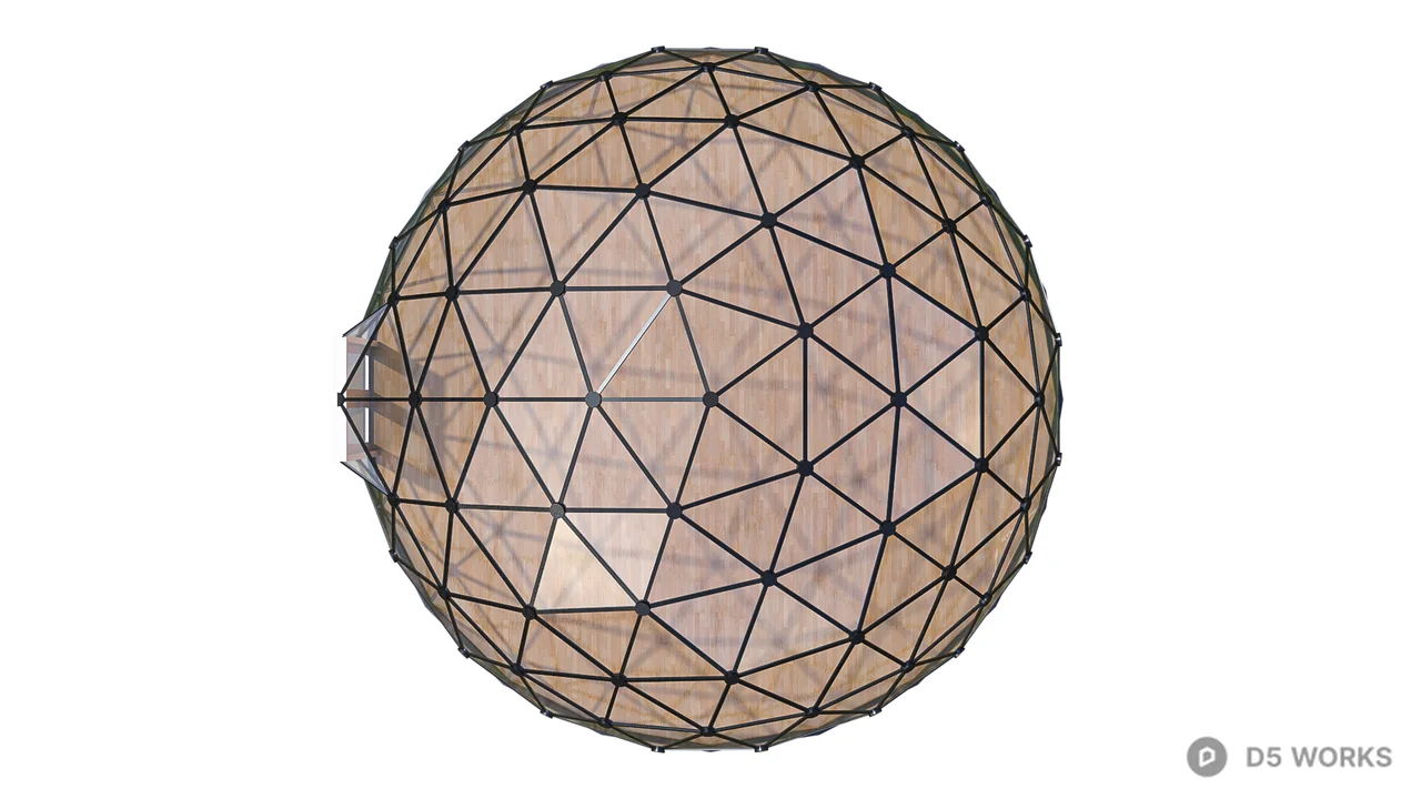 Geodesic Dome Greenhouse 3d model thumbnail 3