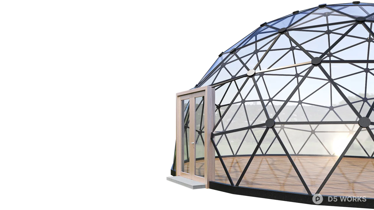 Geodesic Dome Greenhouse 3d model thumbnail 10