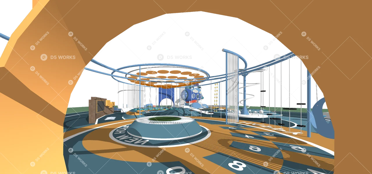 Modern Park 3d model thumbnail 4
