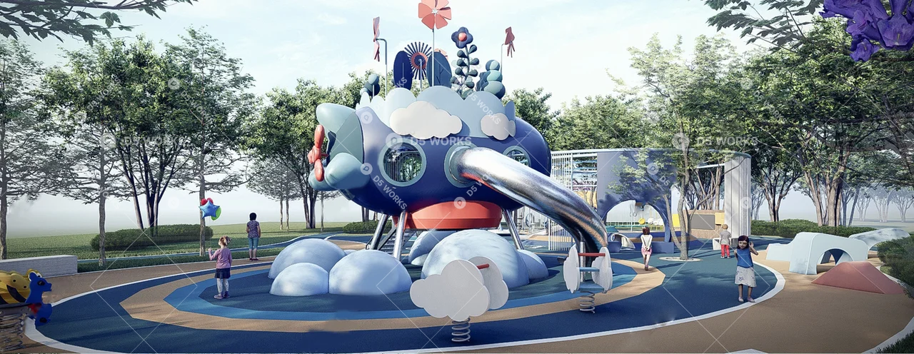 Modern Park 3d model thumbnail 2