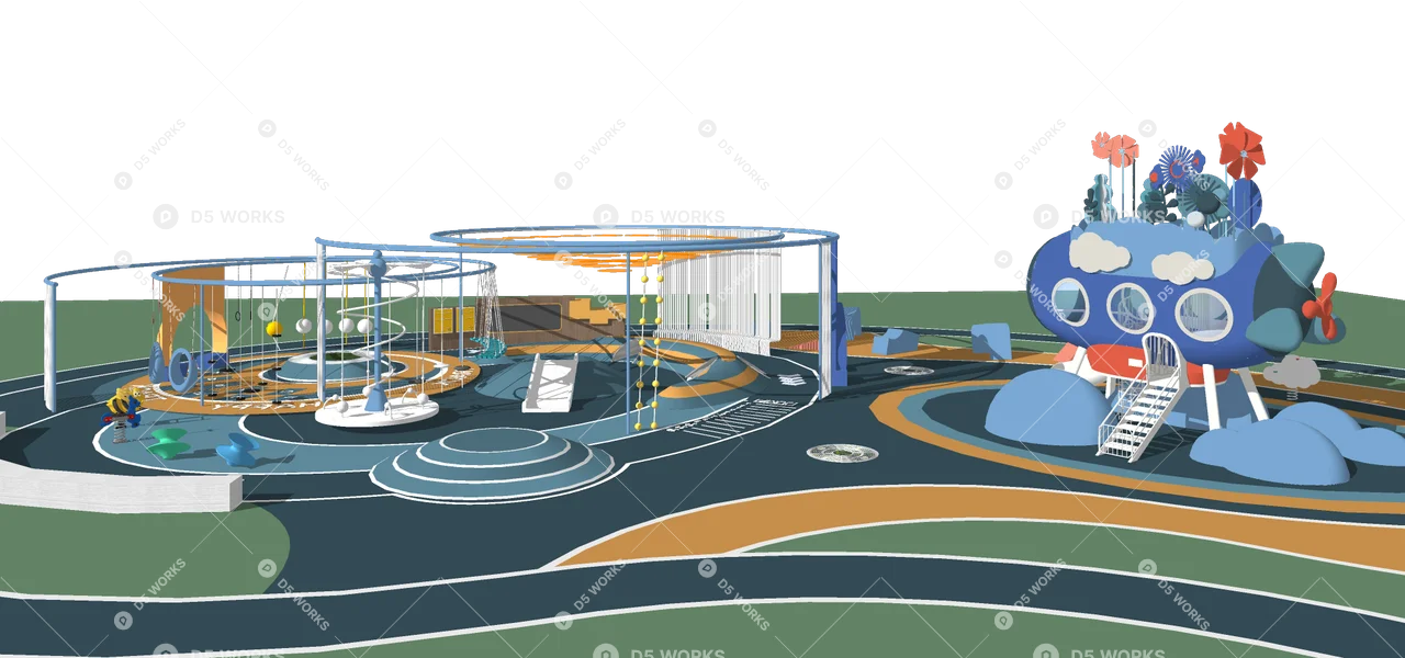 Modern Park 3d model thumbnail 3