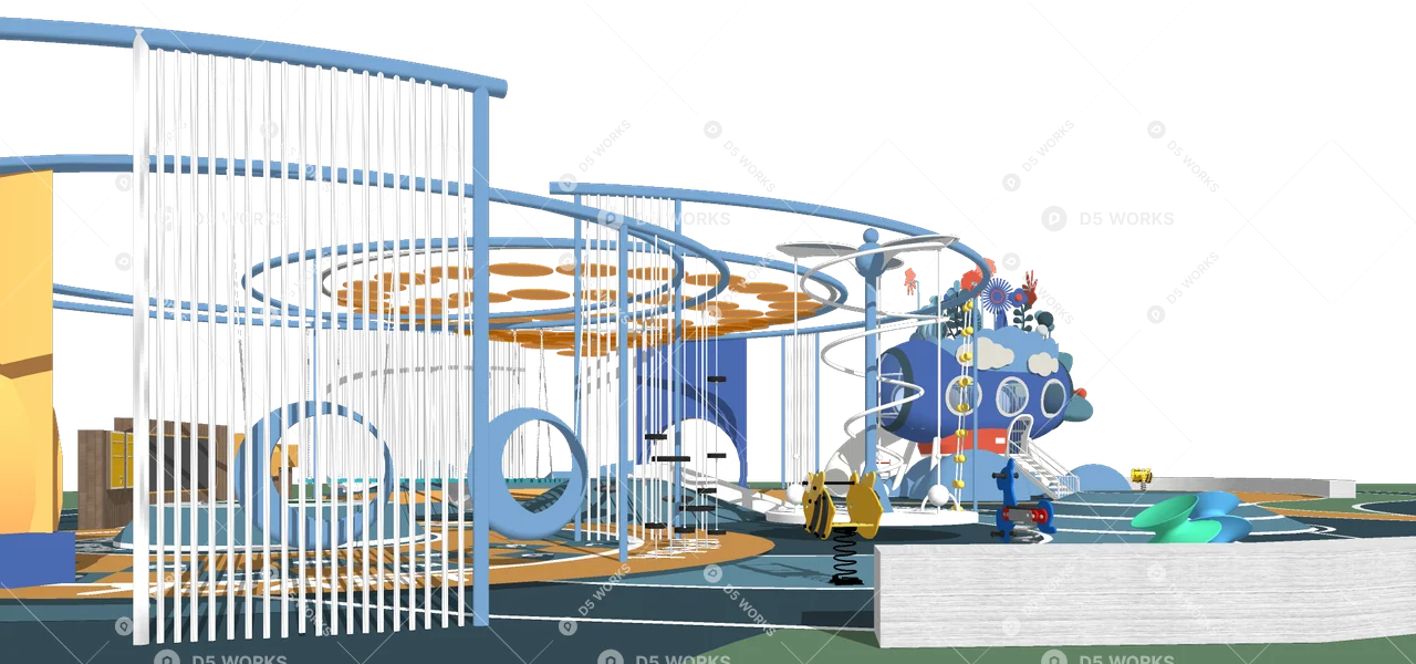Modern Park 3d model thumbnail 9