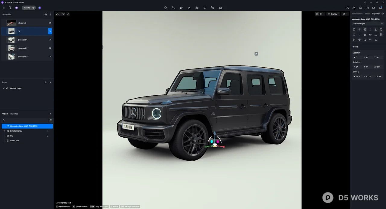 Mercedes-Benz AMG G63 - 2020 3d model thumbnail 6