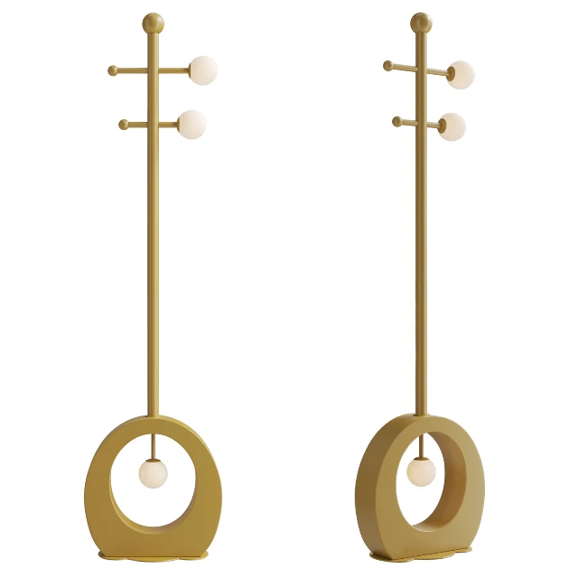 Modern floor lamp with frosted glass decoration 3d model