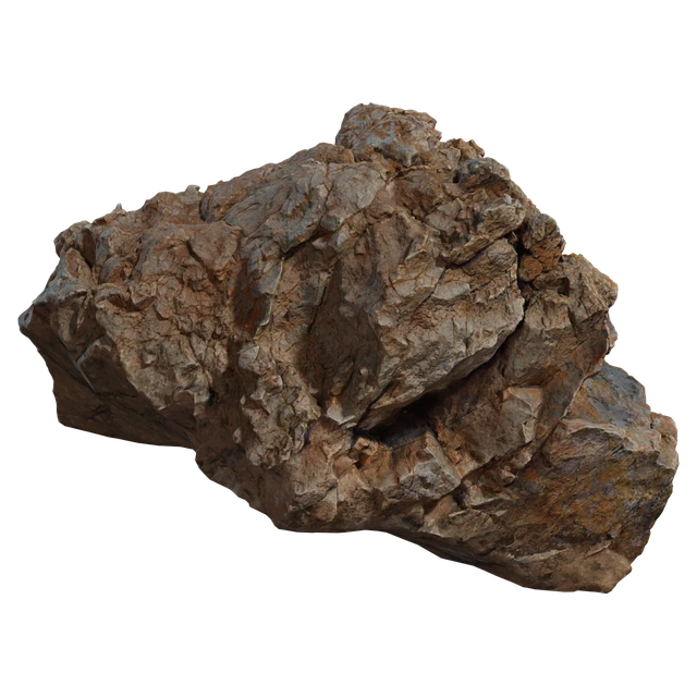 Jagged Desert Rock Boulder 3d model