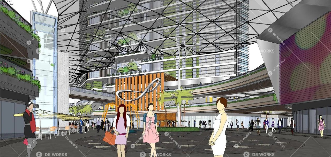 Commercial Complex 3d model thumbnail 8