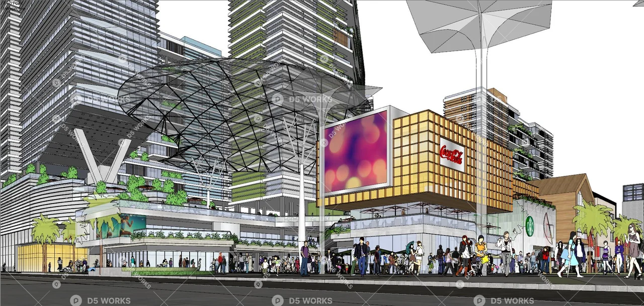 Commercial Complex 3d model thumbnail 3