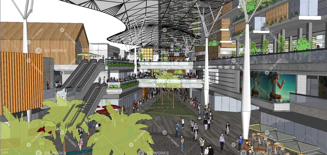 Commercial Complex 3d model thumbnail 7