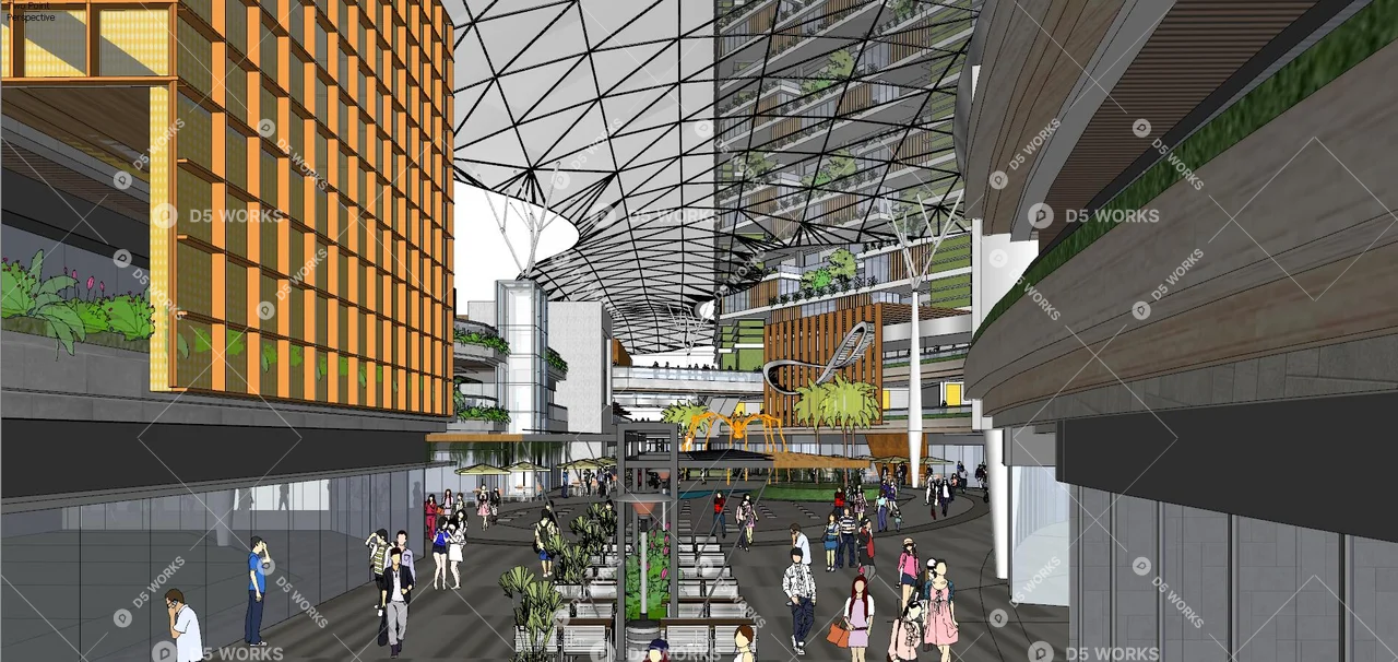 Commercial Complex 3d model thumbnail 4