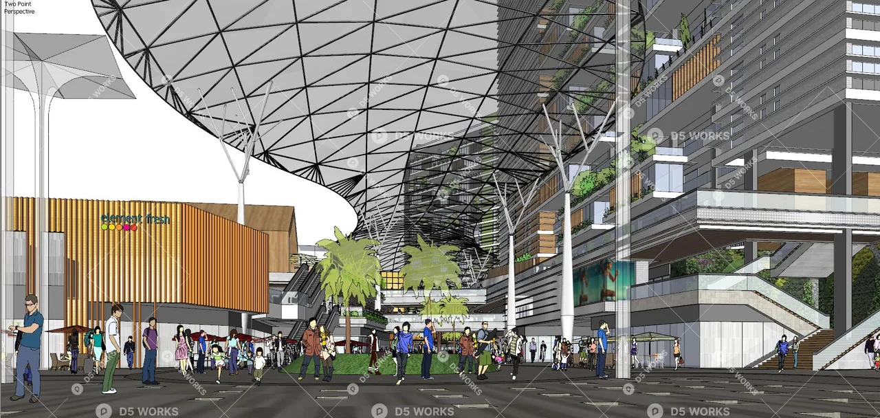 Commercial Complex 3d model thumbnail 2