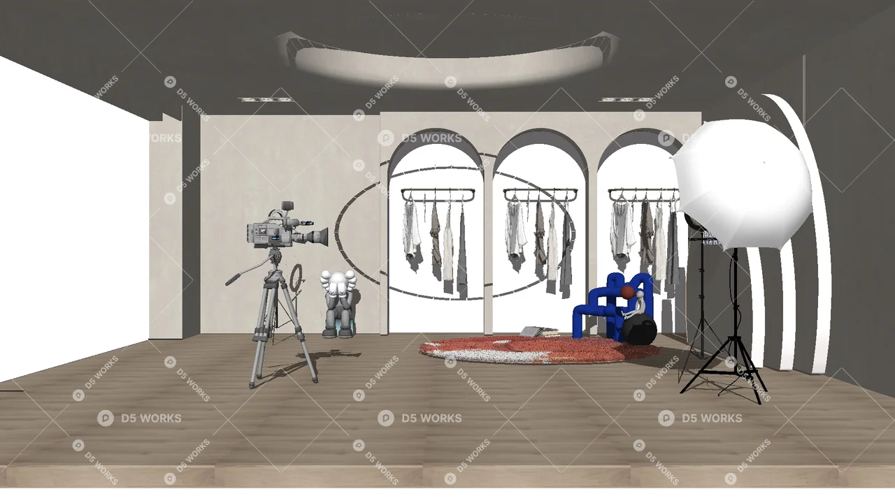 Clothing & Shoe Store 3d model thumbnail 2
