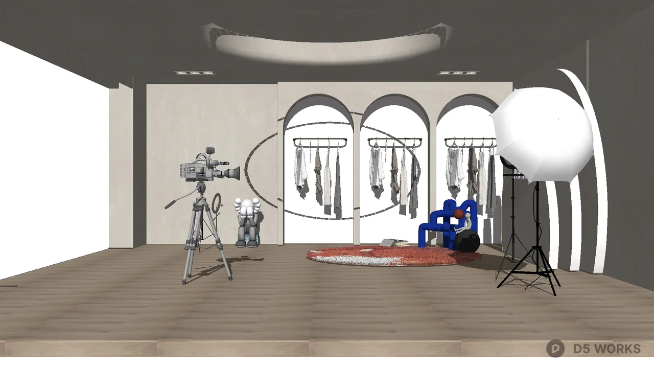 Minimalist Fashion Boutique Interior 3d model thumbnail 2