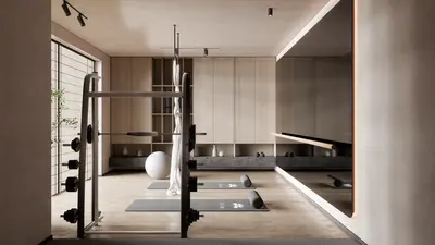 Modern Yoga Room 3d model