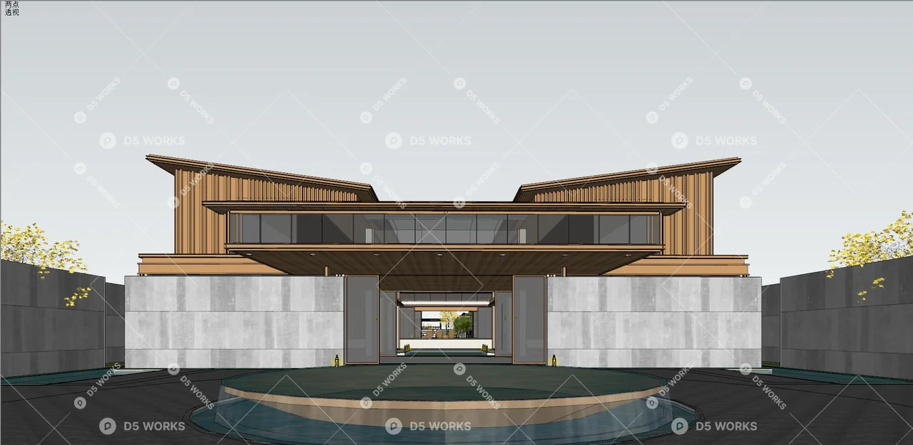 Residential Landscape 3d model thumbnail 4