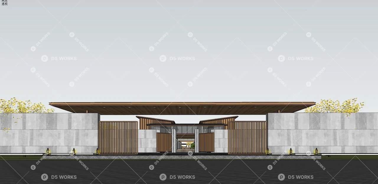 Residential Landscape 3d model thumbnail 3