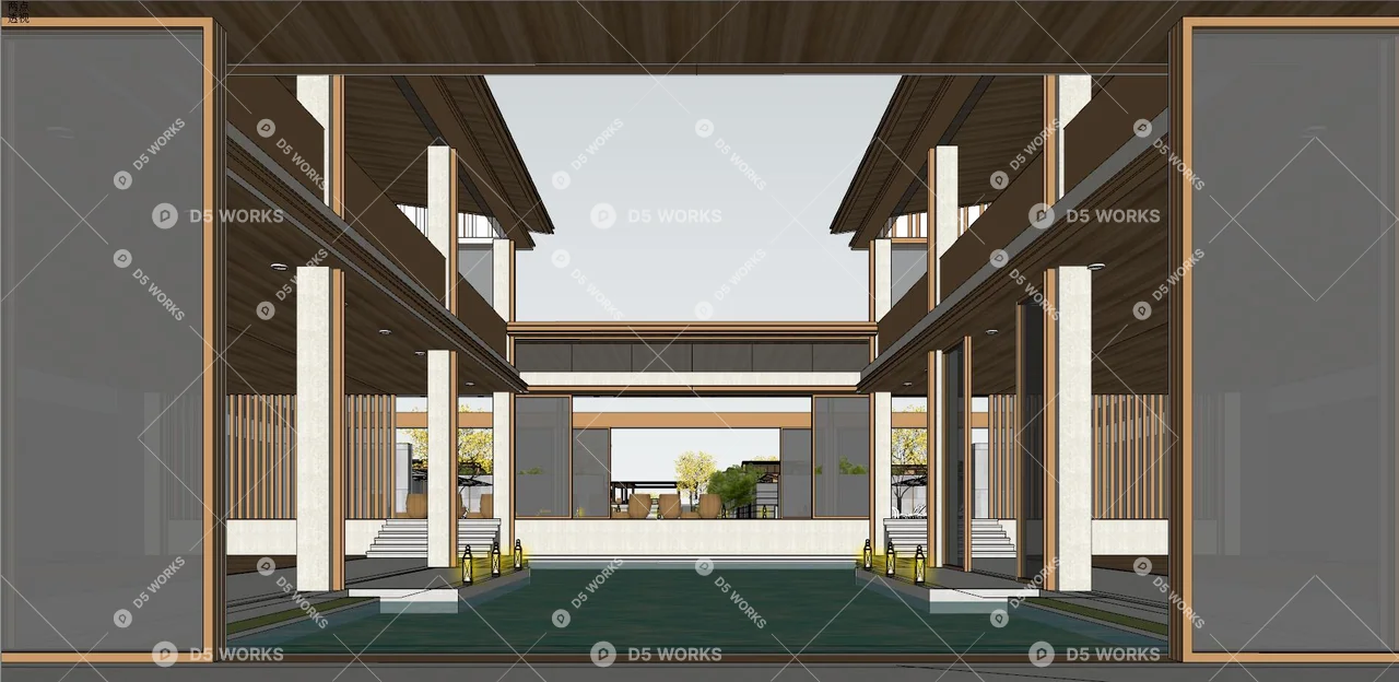 Residential Landscape 3d model thumbnail 5