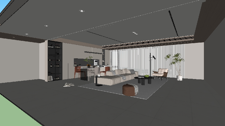 Modern Sofa & Side Table Set