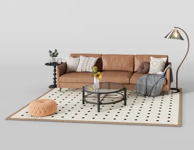 American Sofa & Side Table Set