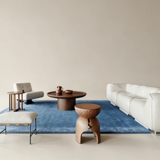 Mid-Century Modern Minimalist Living Room Furniture Set 3d model