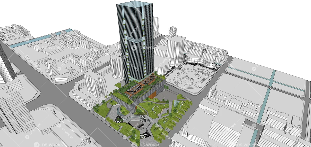 Aerial View & Planning +2d 3d model thumbnail 5