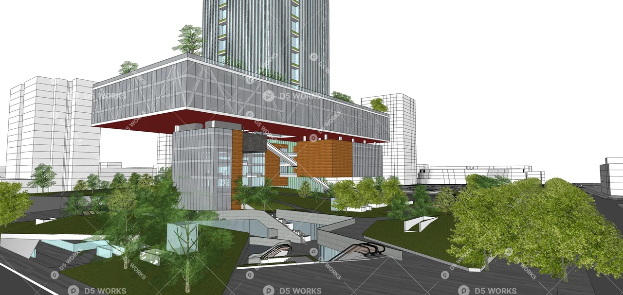 Aerial View & Planning +2d 3d model thumbnail 6