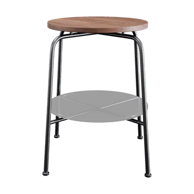 modern wood grain metal side table 3d model