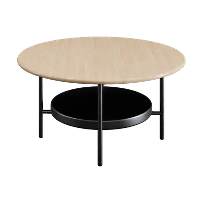 Modern simple light wood grain coffee table 3d model