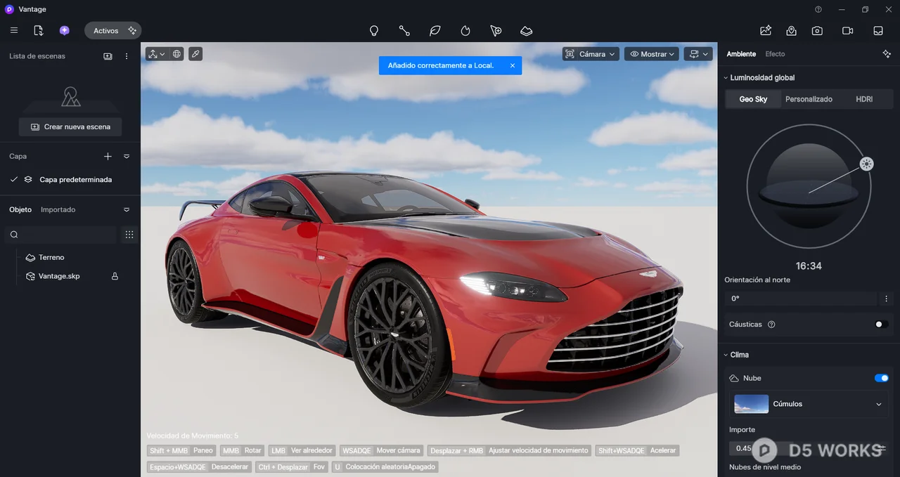Vantage V12 British Sportscar 3d model thumbnail 2