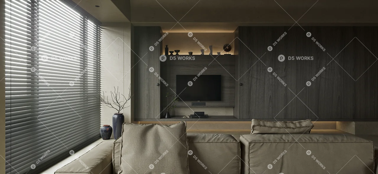 Living & Dining Room 3d model thumbnail 8