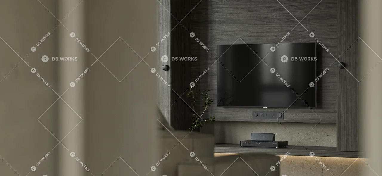 Living & Dining Room 3d model thumbnail 5