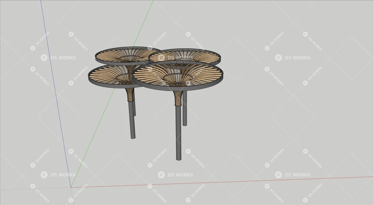 Pergola 3d model thumbnail 2