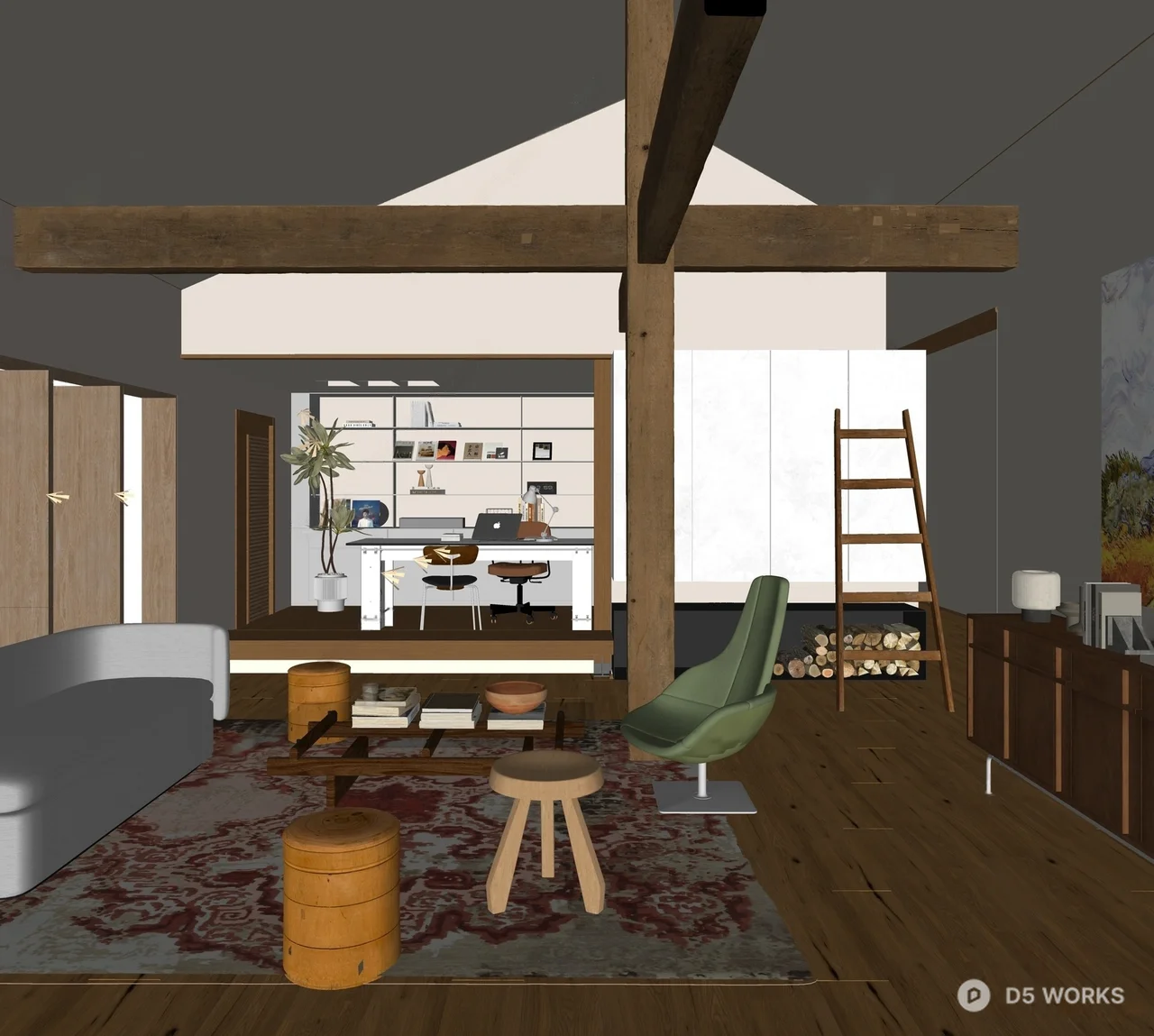 Home Living Room 3d model thumbnail 3