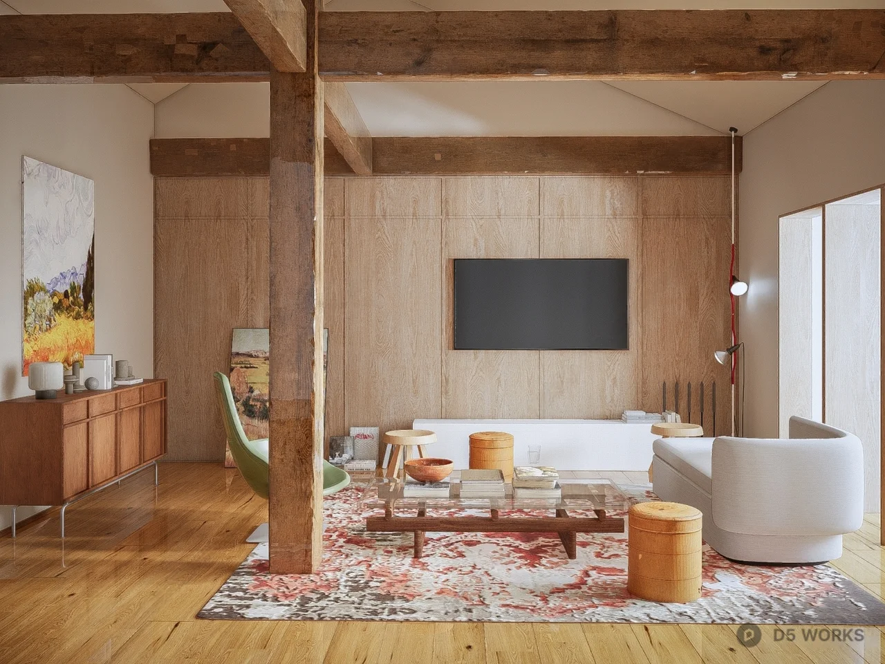 Home Living Room 3d model thumbnail 2