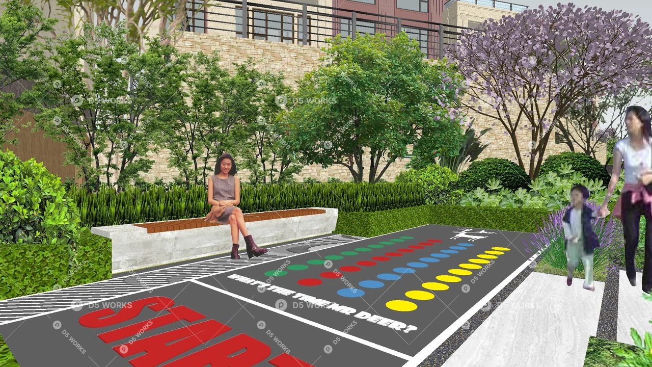 Residential Landscape 3d model thumbnail 3