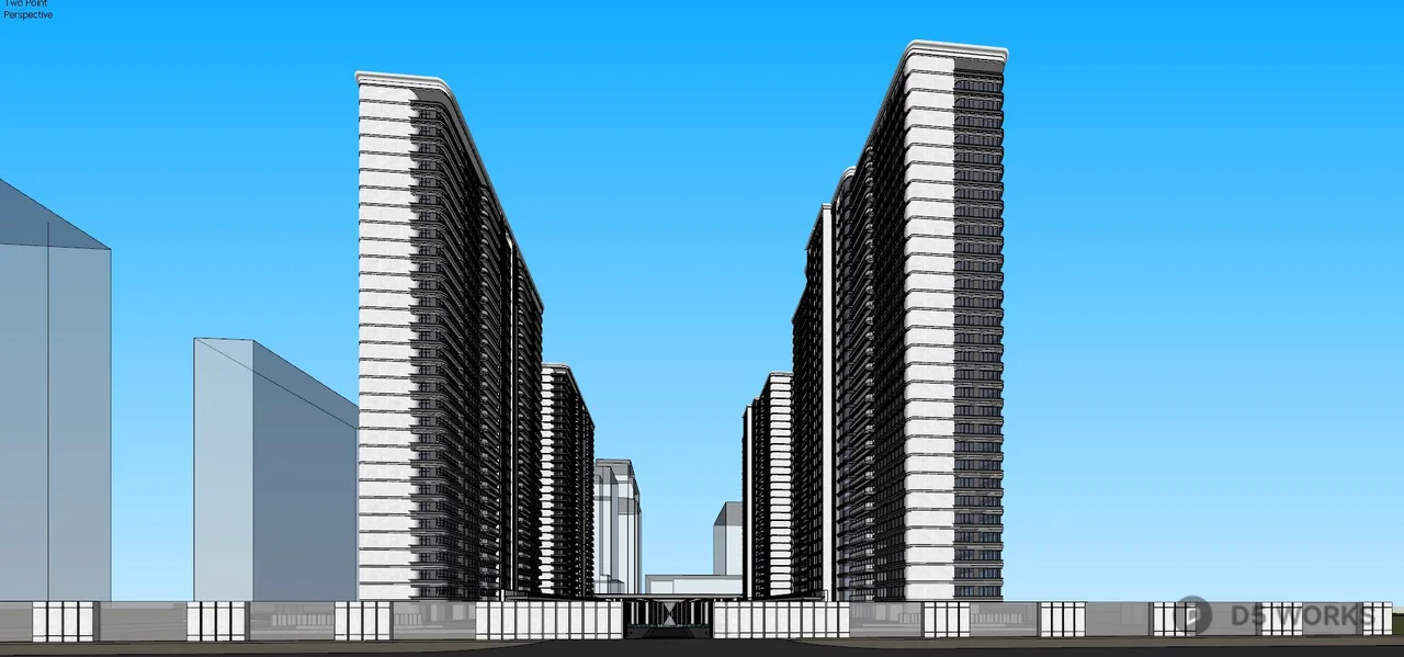 High Rise Residential Building 3d model thumbnail 5