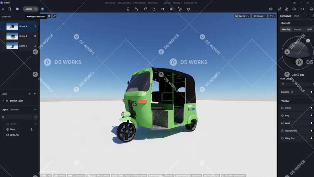 Tricycle 3d model thumbnail 6