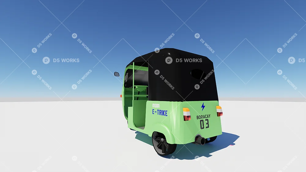 Tricycle 3d model thumbnail 2