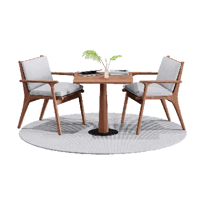 Minimalist table&chair combo 01 3d model