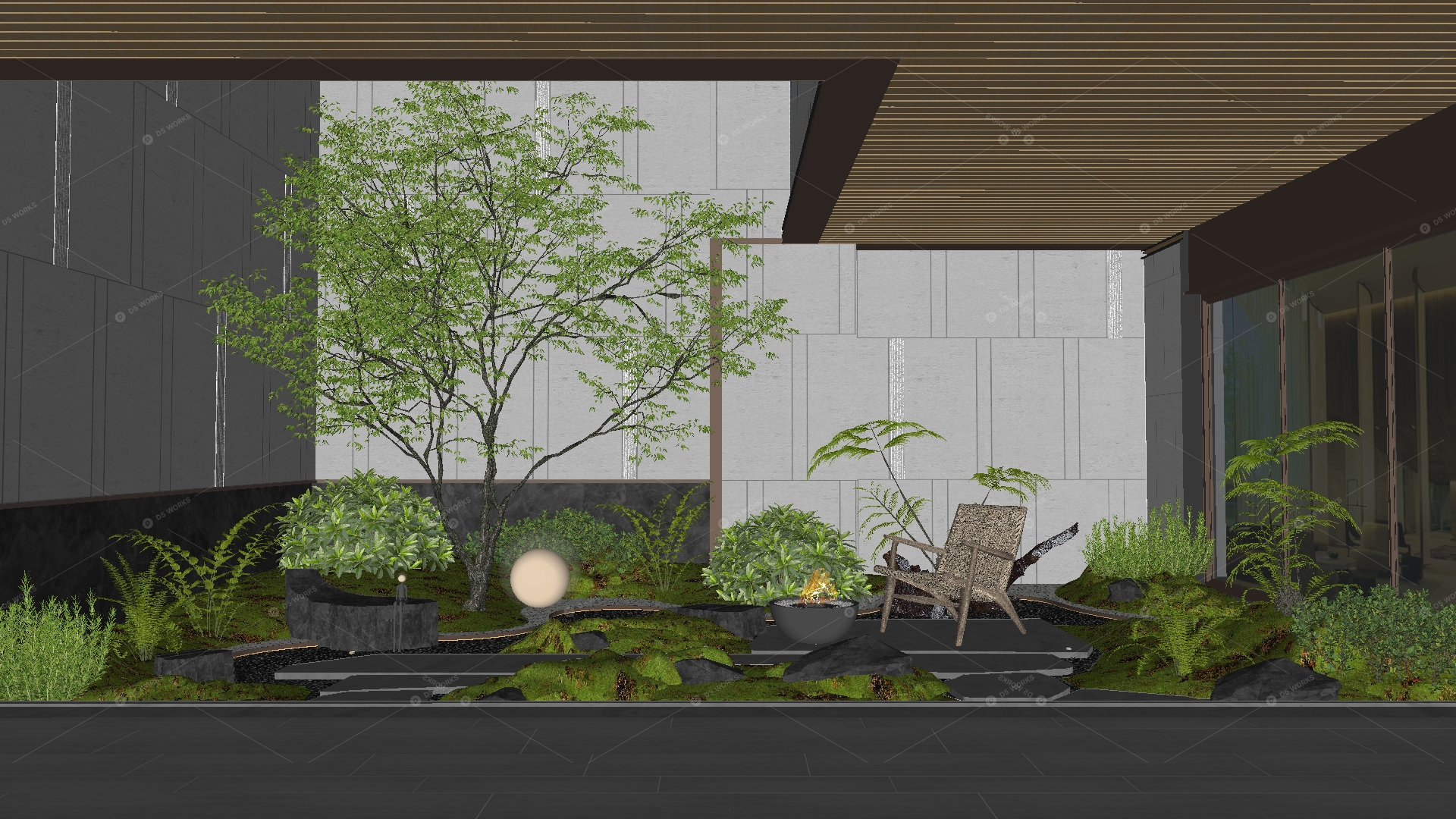 Courtyard Landscape 3D Models
