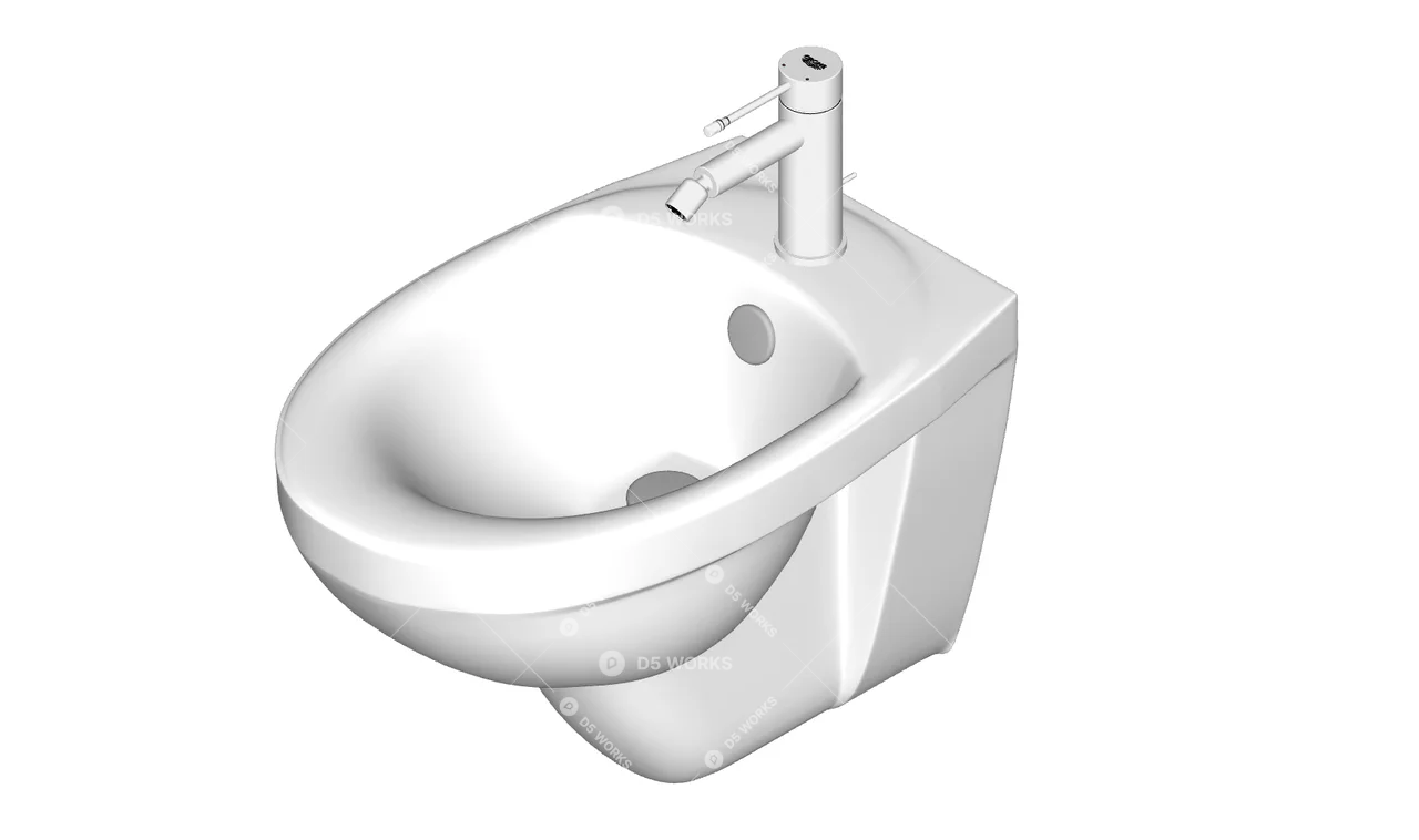 Bidet 3d model thumbnail 2