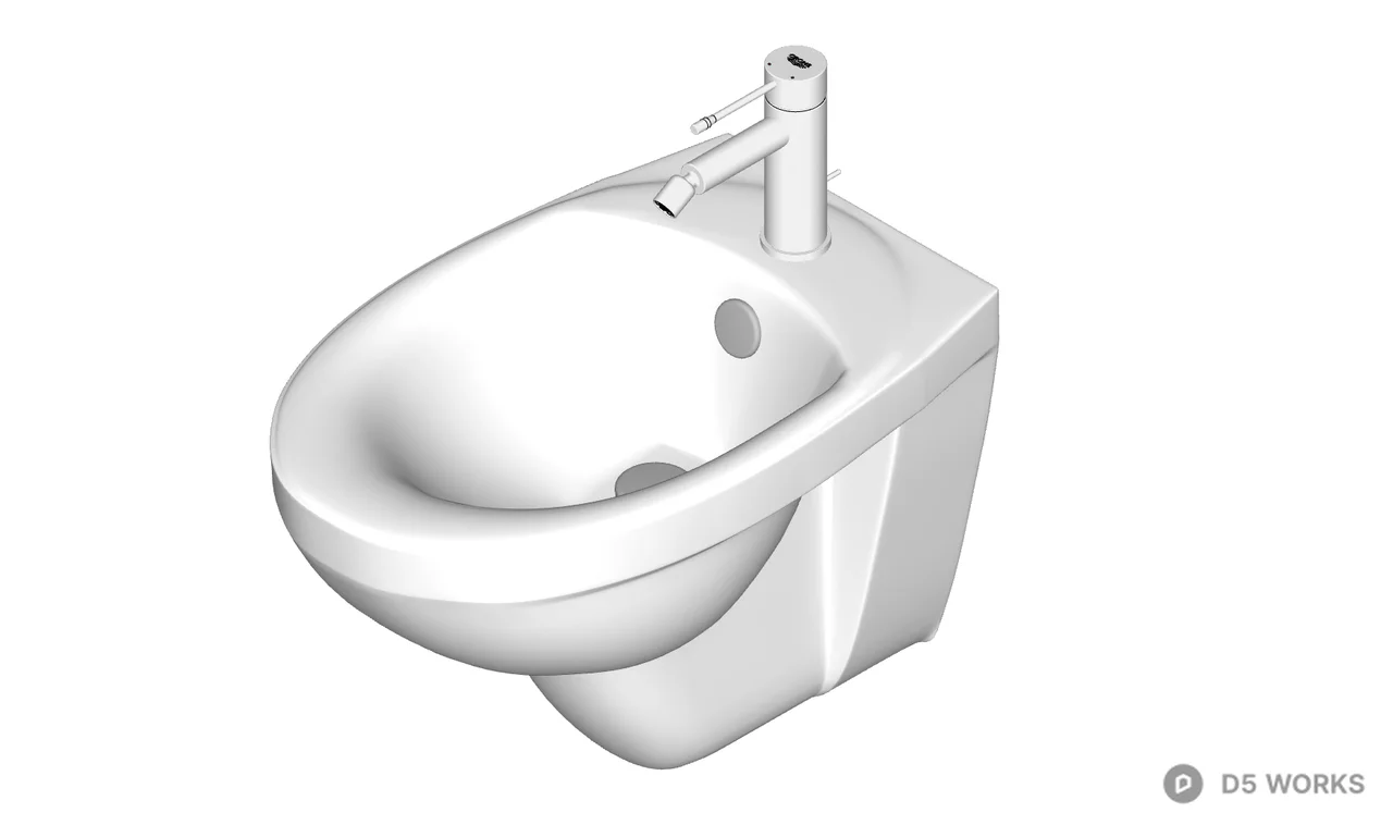Bidet 3d model thumbnail 2