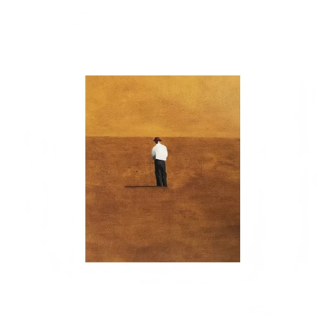 Minimalist Surrealist Desert Landscape Painting 3d model