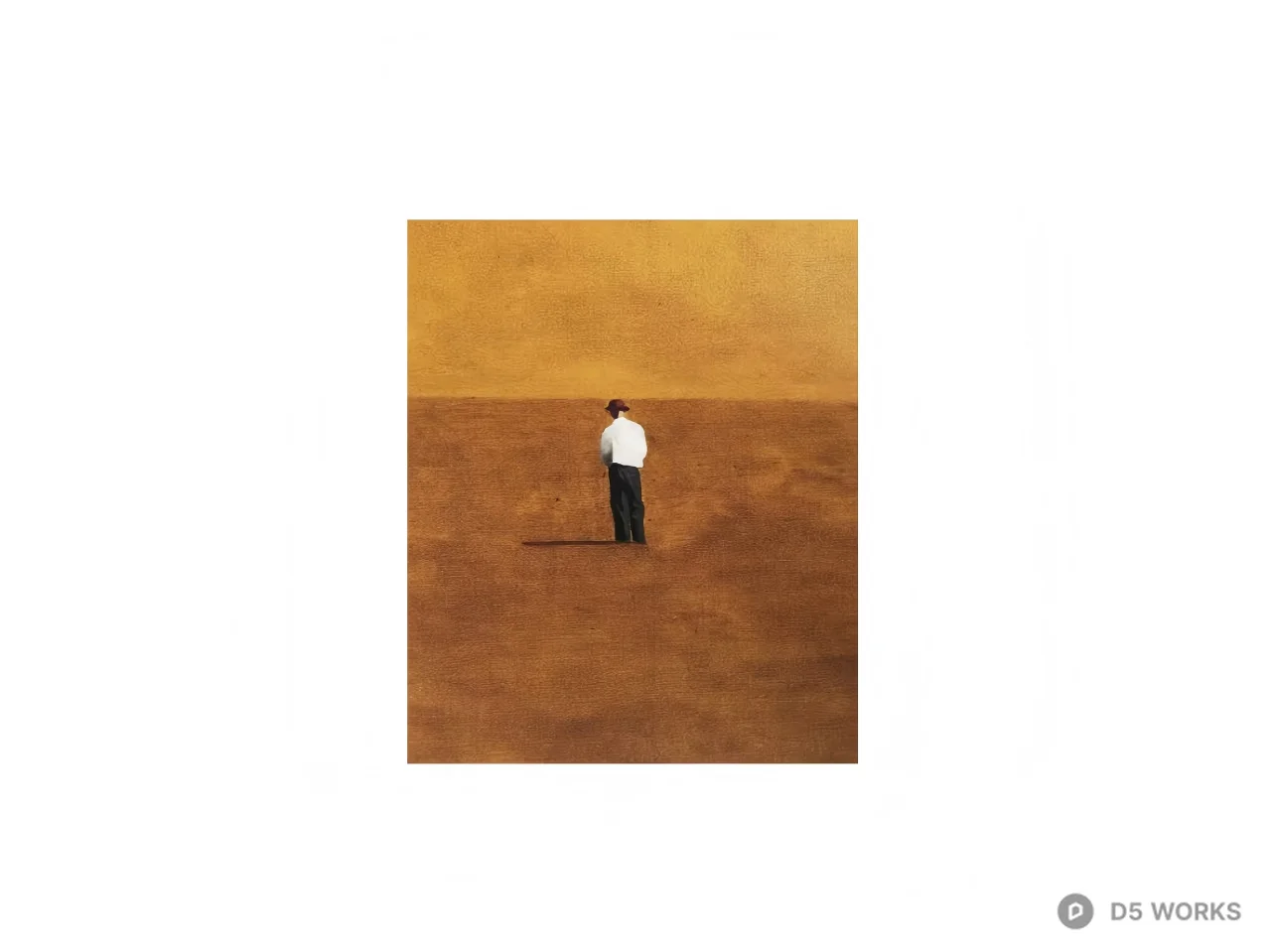 Minimalist Surrealist Desert Landscape Painting 3d model - Image 1