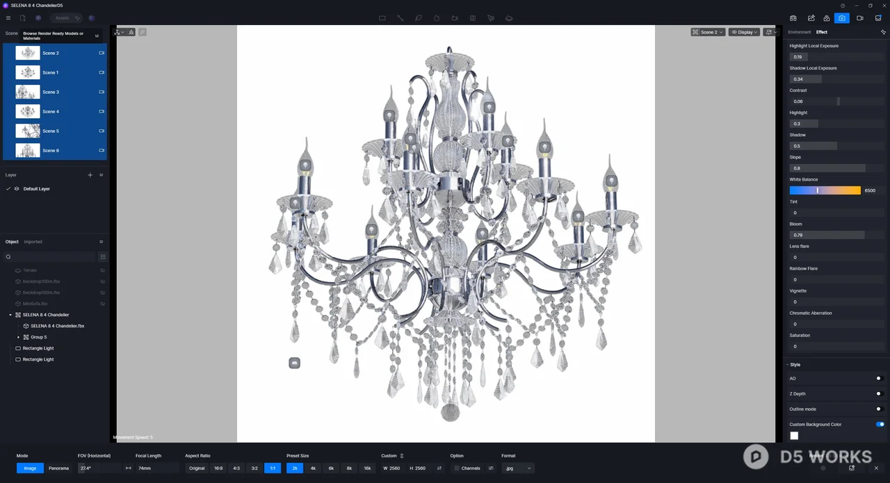 Pendant Light 3d model thumbnail 7